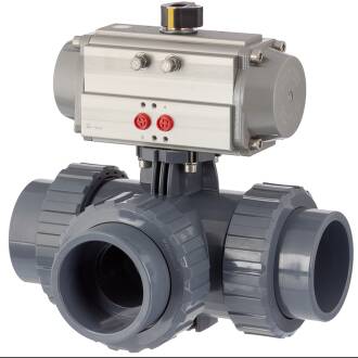 U Pvc Way Solvent Ball Valve Adjustable