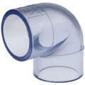 U-PVC trasparent solvent elbow 90°