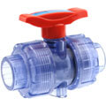 U-PVC trasparent solvent ball valve