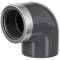 U-PVC solvent elbow 90° x reinforced female thread