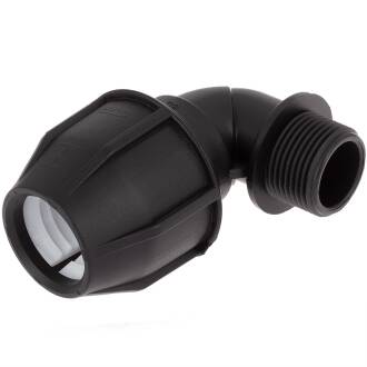 Adapter compression fitting elbow 90° x male thread