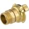 Brass quick bayonet coupling 360° with male thread
