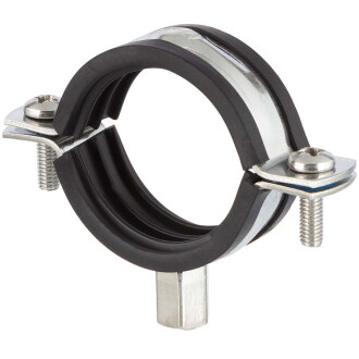 A4 stainless steel pipe collar with rubber insert 87 - 92mm