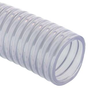 Saug-/Druckschlauch Transparent Metallspirale 51mm (2") Rolle 50m