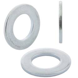 Zinc-coated steel plain washer without chamfer DIN 125