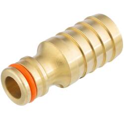 Brass Quick-Click coupling with hose tail