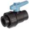 PP 2 way female threaded ball valve, DVGW