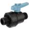 PP 2 way male threaded ball valve, DVGW