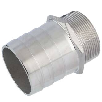 A4 ss male threaded hose tail 2" x 63mm