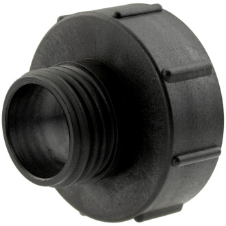 IBC container coupling with U-PVC socket