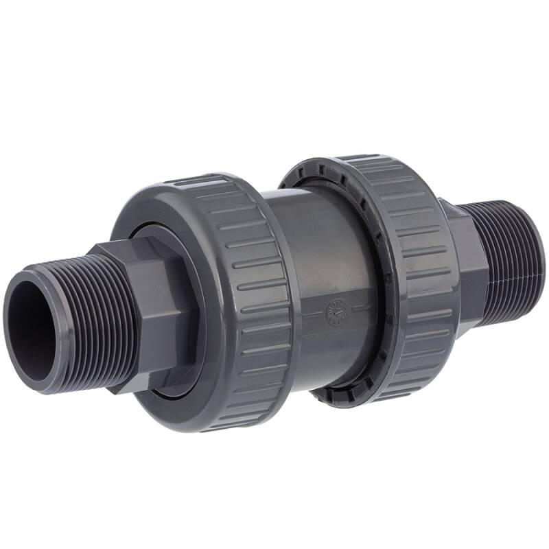 U-PVC ball check valve with male threads, 7,43