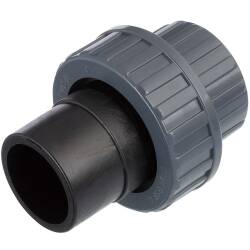 PVC-U union, solvent socket x welding socket PE100