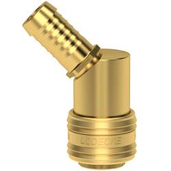 Brass quick release DN 7.2 coupling 45° x hose nozzle