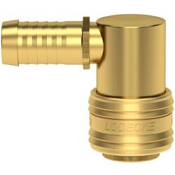 Brass quick release DN 7.2 coupling 90° x hose nozzle