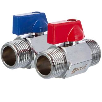 Brass mini ball valve 2-fold external thread