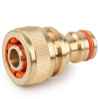 Brass Quick-Click coupling with hose tail